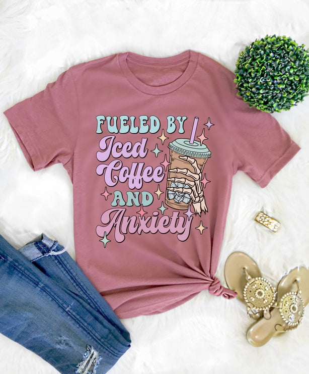 Fueled by Coffee and Anxiety Graphic Tee
