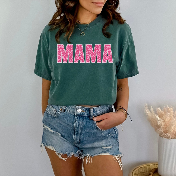 Mame Light Pink Leopard Graphic Tee
