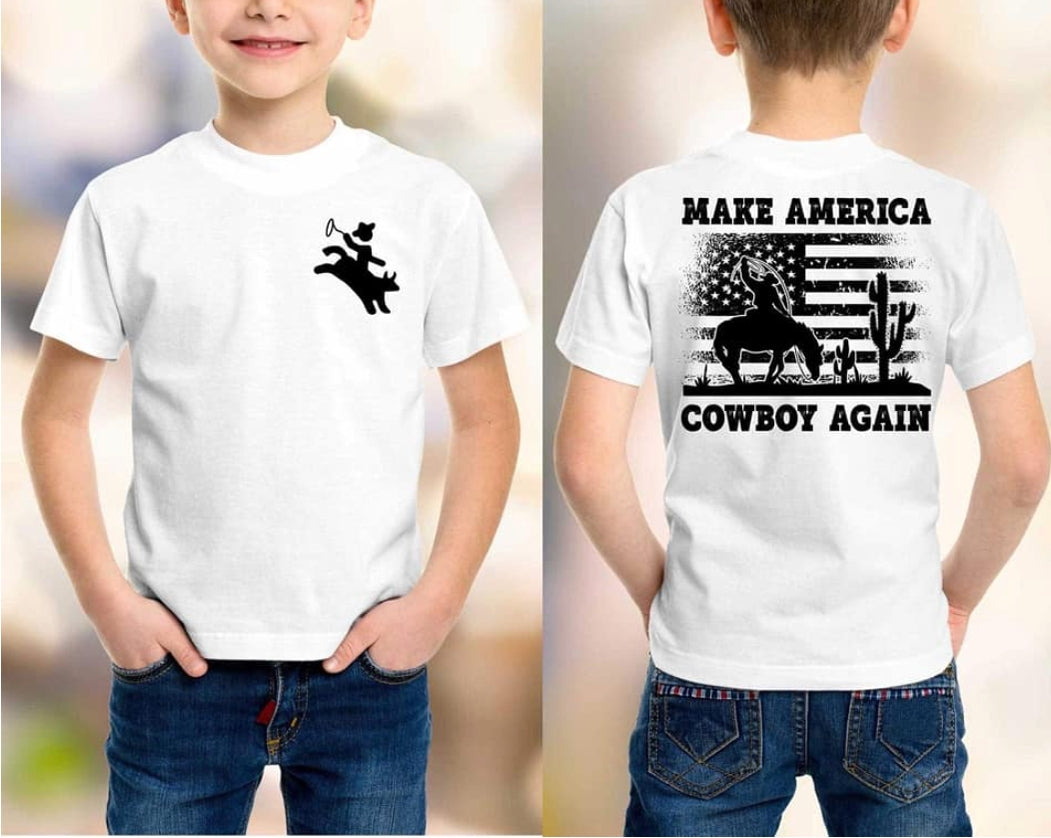 Make America Cowboy Boys Graphic Tee