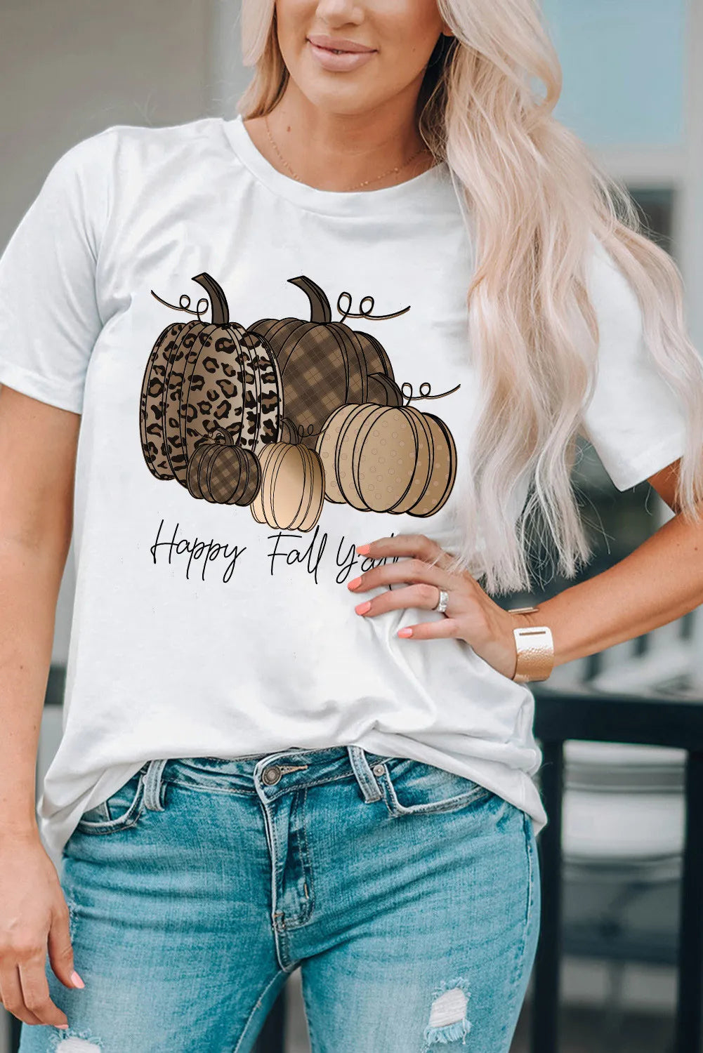 Happy Fall Y'all Pumpkin Graphic Tee