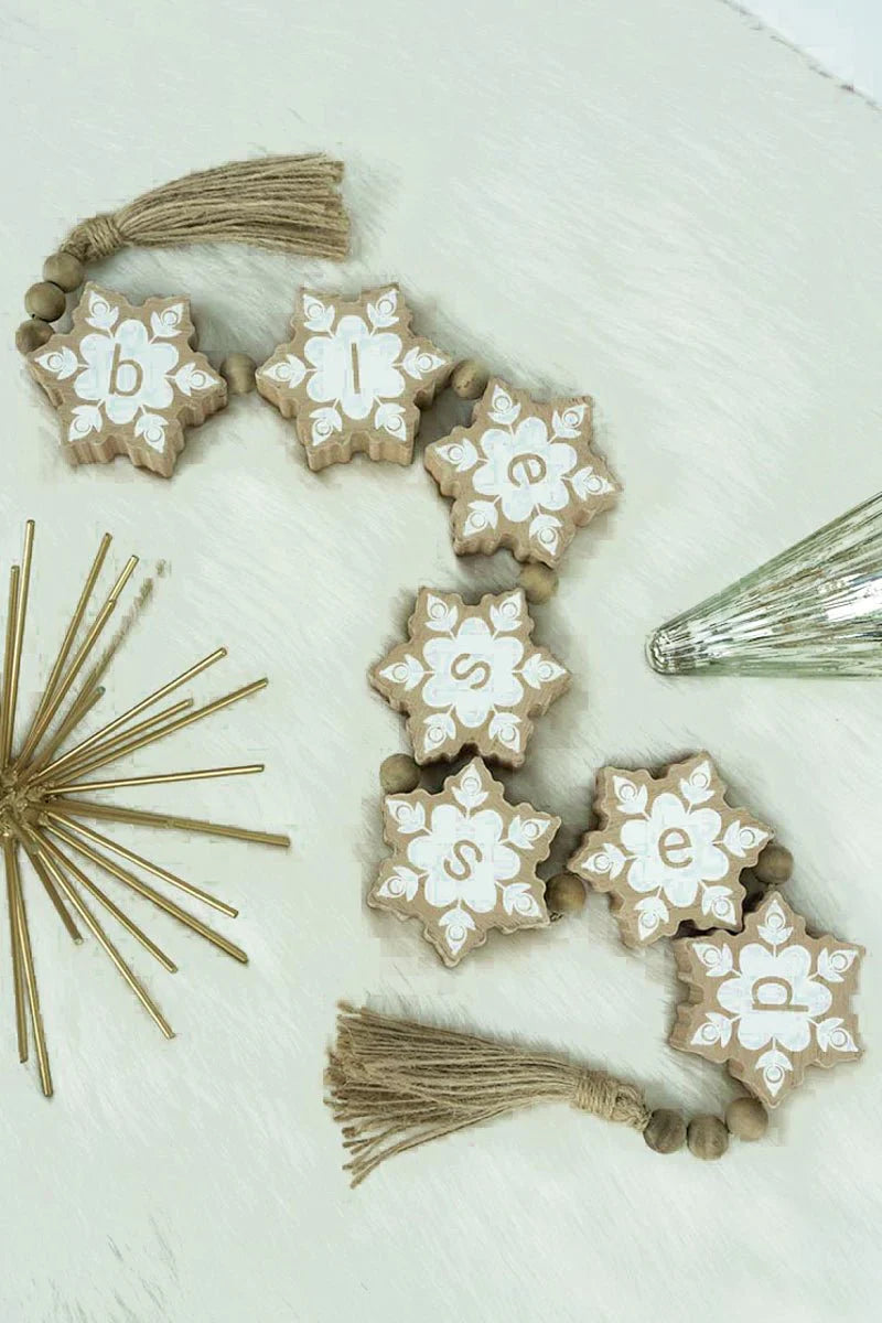 "Blessed" Snowflake Tabletop Decor