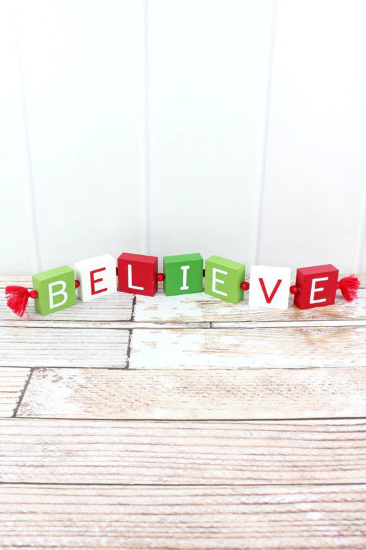 "Believe" Block Tabletop Decor