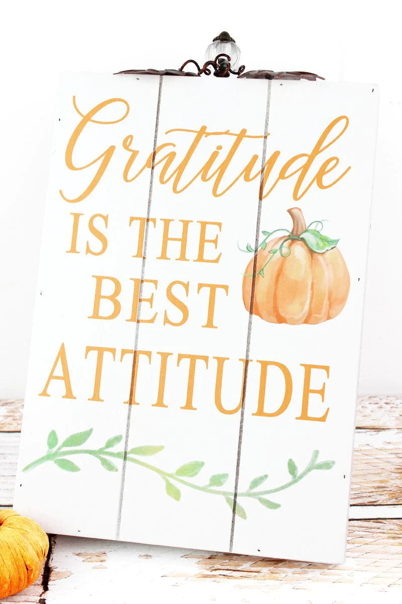 "Gratitude" Wood Sign